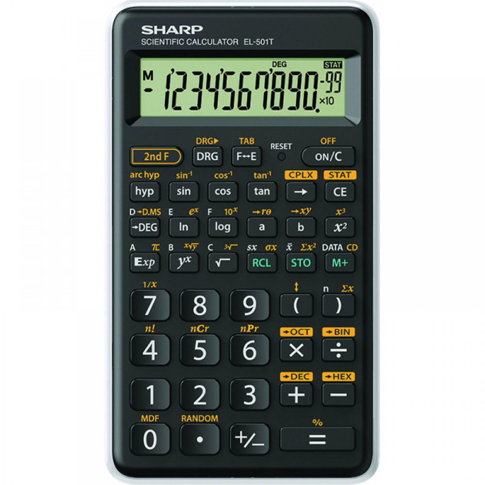 CALCULATOR SHARP 501 146 ΛΕΙΤΟΥΡΓΙΕΣ ΛΕΥΚΟ EL-501T-WH Αριθμομηχανές