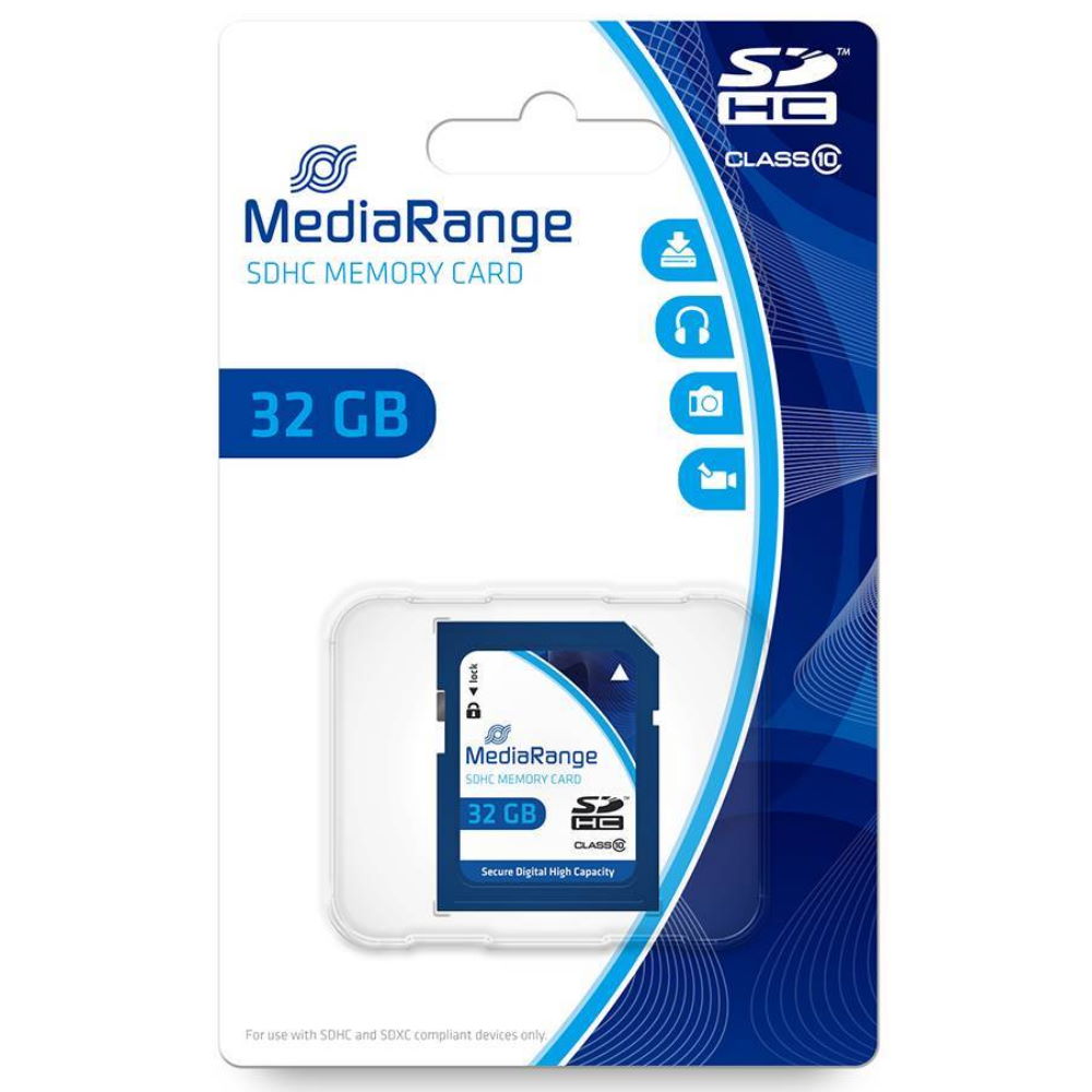 MEMORY CARD MICRO SDHC MEDIARANGE 32GB CLASS 10 HIGH CAPACITY MR964 CARD MEMORY