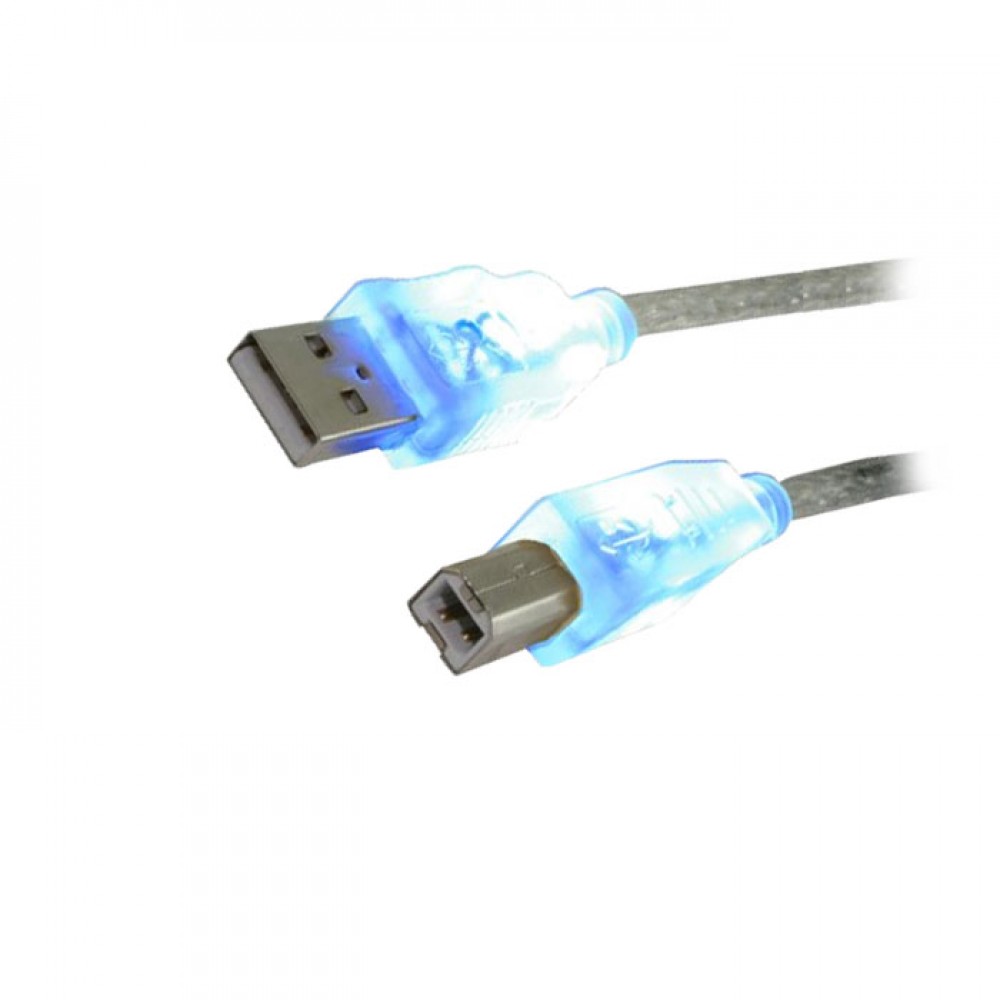 ΚΑΛΩΔΙΟ USB MEDIARANGE 2.0 1.8M WITH BLUE LED MRCS109 ΚΑΛΩΔΙΑ