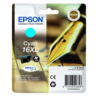 EPSON 16XL CYAN T63240 6,5ML 450 PAGES C13T16324012