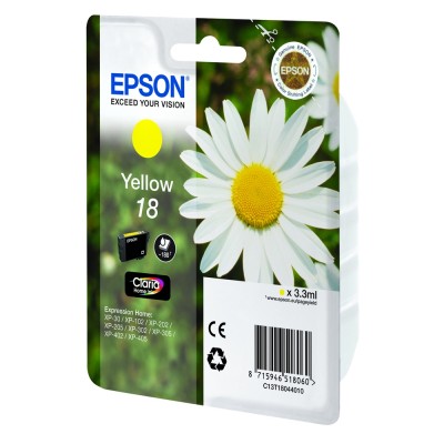 EPSON 18 YELLOW 3,3ML EPST180440 XP-30-102-202-205-302 180 PAGES