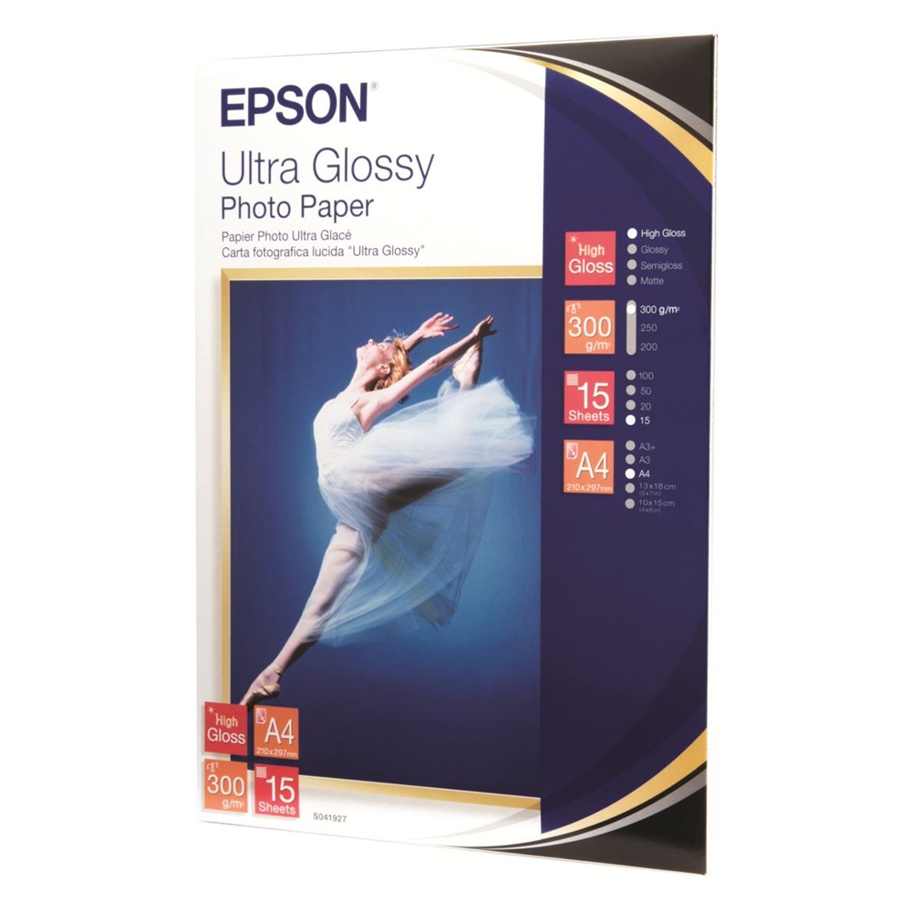 PHOTO PAPER EPSON A4 HIGH GLOSSY 300GR 15PAGES S041927 ΦΩΤΟΓΡΑΦΙΚΑ ΧΑΡΤΙΑ