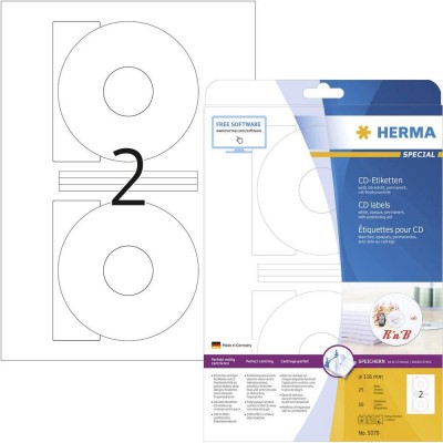 ΕΤΙΚΕΤΕΣ HERMA 5079 CD 116mm 25 ΦΥΛΛΑ