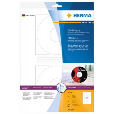 ΕΤΙΚΕΤΕΣ HERMA 8900 CD GLOSSY 10 ΦΥΛΛΑ