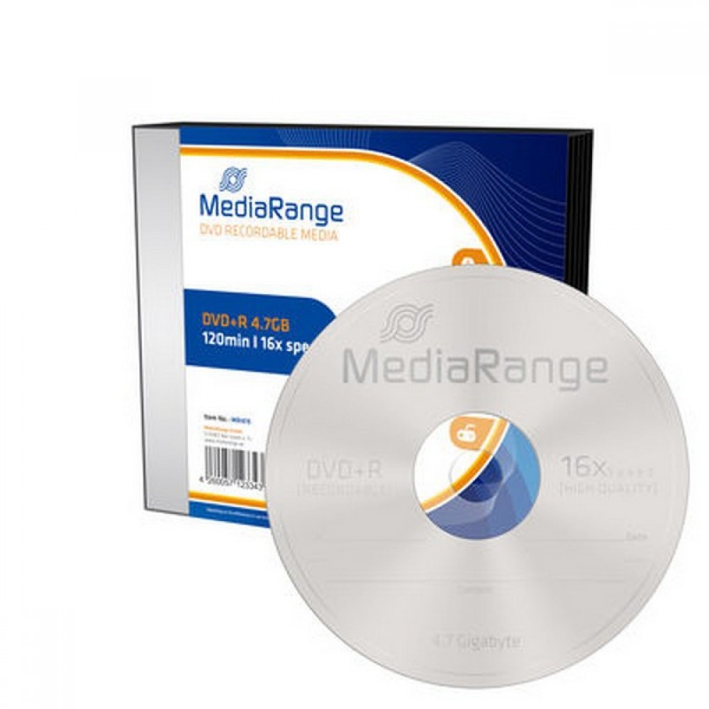 DVD+R MEDIARANGE 4.7GB 16X 120MIN 5TEMX MR419 DVD