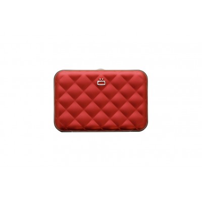 OGON ALUMINIUM WALLET QUILTED BUTTON RED GOLD QB_RED 3760127779469