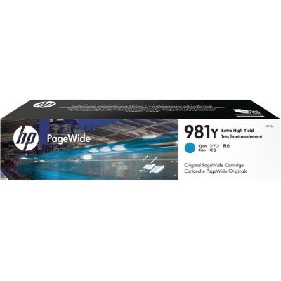 HP 981Υ CYAN PAGEWIDE 16000 PAGES EXTRA HIGH CAPACITY INKJET HPL0R13A
