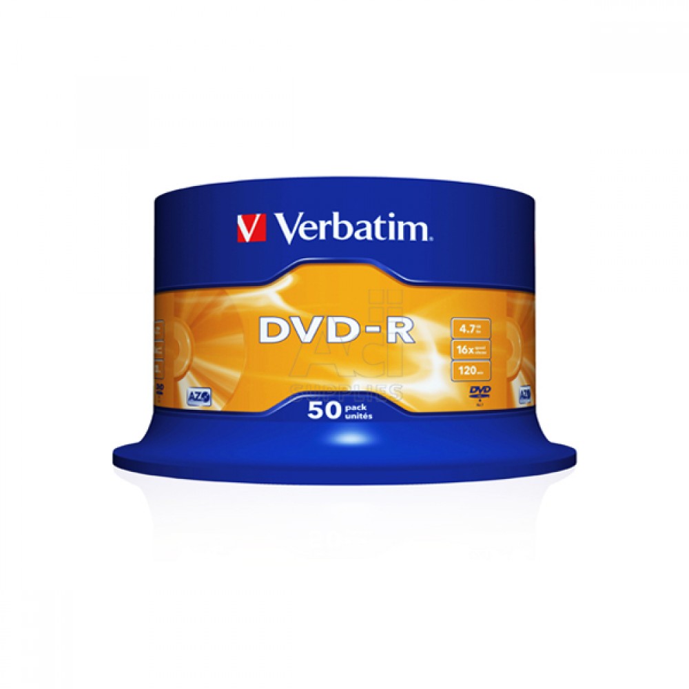 DVD-R VERBATIM 16X 4,7GB 120ΜΙΝ CAKEBOX 50TEMX 43548 DVD