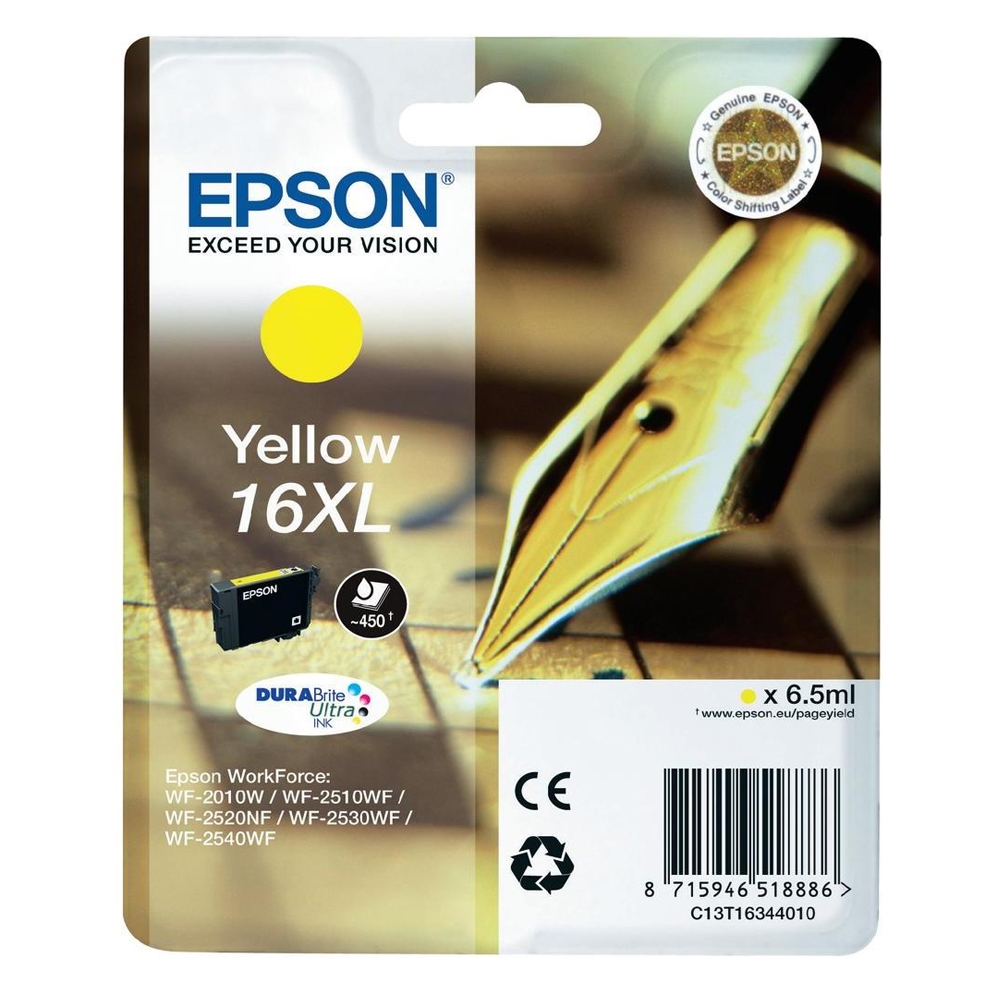 EPSON 16XL YELLOW T163440 6,5ML 450 PAGES ORIGINAL INK